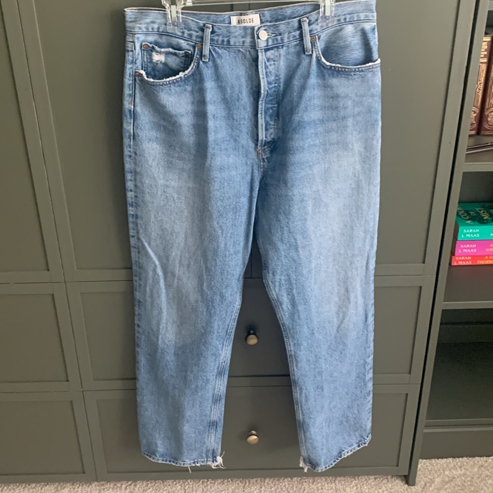 Agolde Light Blue Straight Leg Jeans